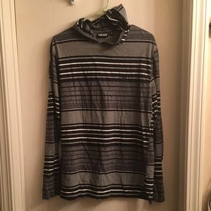Vans striped Men’s size large shirt with hoodie.
